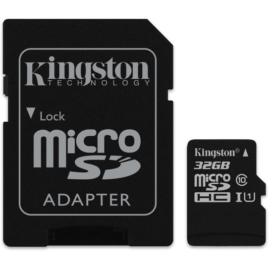 Kingston 32GB MicroSD SDHC SDXC Class10 UHS-I Memory Card 100MB/s Read 10MB/s Write with SD adaptor >16GB FMS-MSDUL4-32G SDCS2/32GB