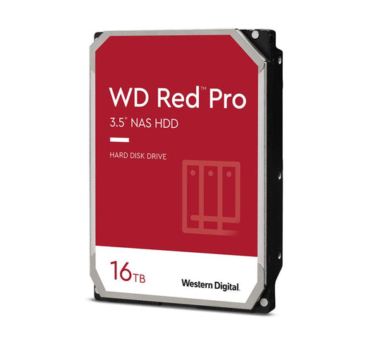 Western Digital WD Red Pro 16TB 3.5' NAS HDD SATA3 7200RPM 512MB Cache 24x7 300TBW ~24-bays NASware 3.0 CMR Tech 5yrs wty WD161KFGX