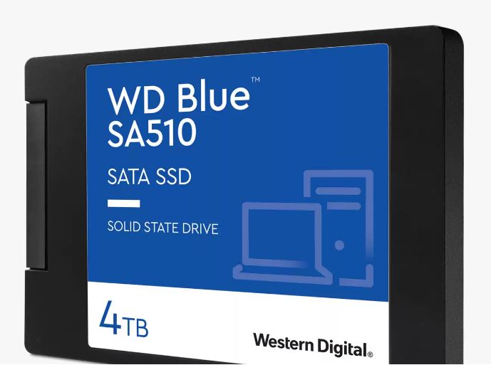 Western Digital WD Blue 4TB 2.5' SATA SSD 560R/530W MB/s 95K/82K IOPS 600TBW 1.75M hrs MTBF 3D NAND 7mm 5yrs Wty WDS400T3B0A-00C7K0