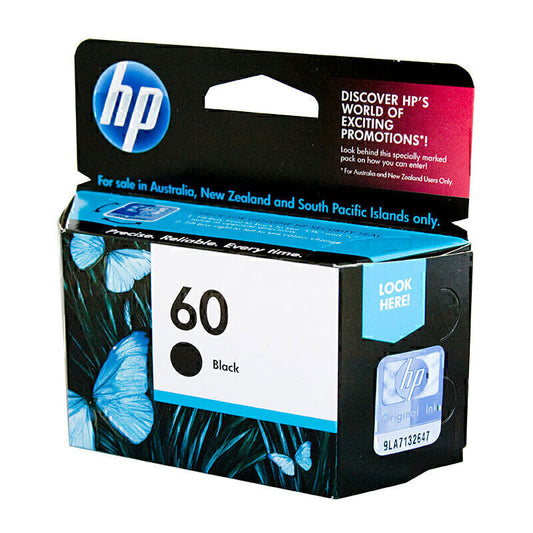 HP #60 Black Ink CC640WA 200 pages - CC640WA