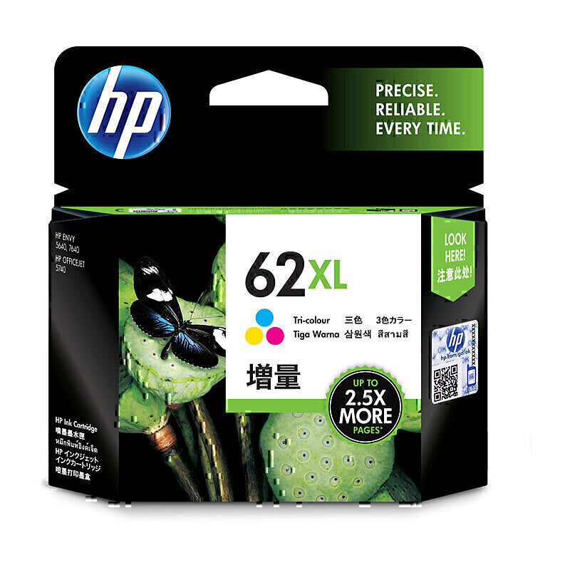 HP #62XL Tri Colour Ink C2P07AA 415 pages - C2P07AA