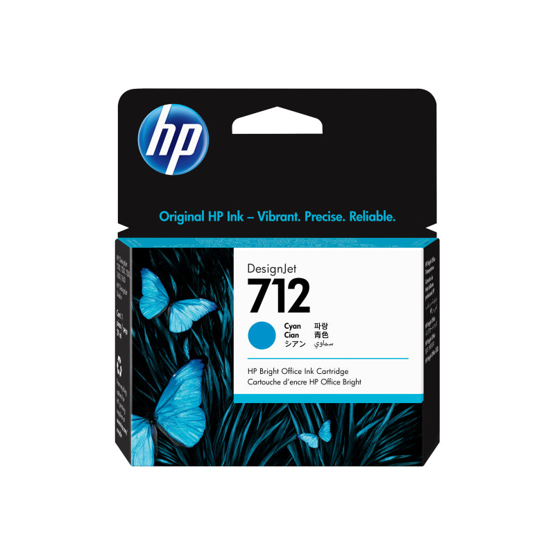 HP #712 29ml Cyan Ink 3ED67A  - 3ED67A