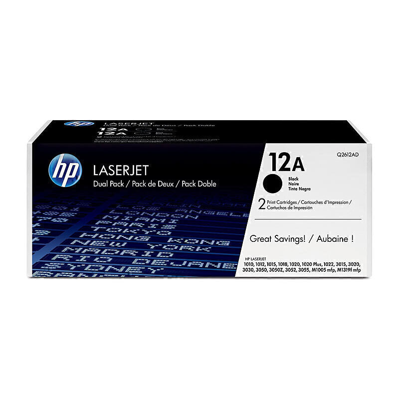 HP #12A Twin Pack Q2612AD 2,000 pages - Q2612AD