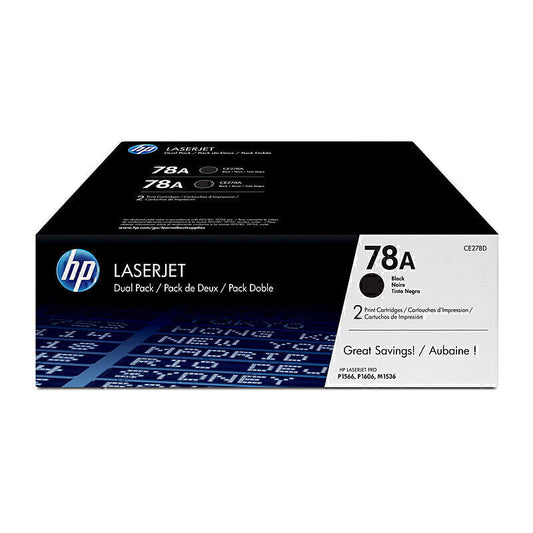 HP #78A Twin Pack CE278AD 2,100 pages x 2 - CE278AD