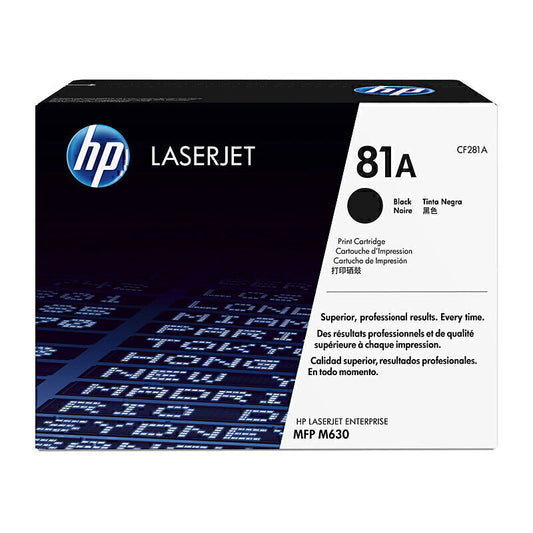 HP #81A Black Toner CF281A 10,500 pages - CF281A