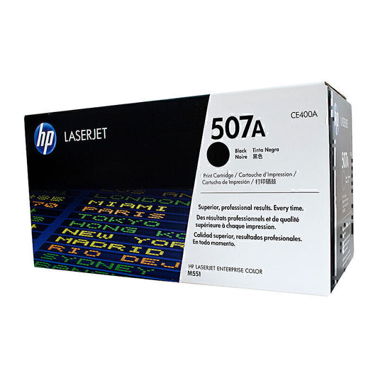 HP #507A Black Toner CE400A 5,500 pages - CE400A