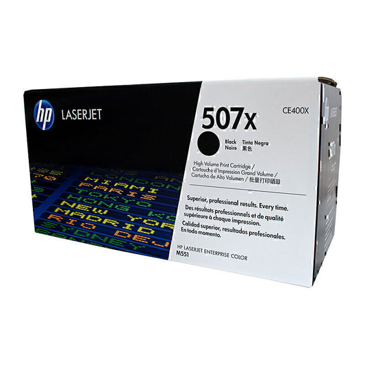 HP #507X Black Toner CE400X 11,000 pages - CE400X