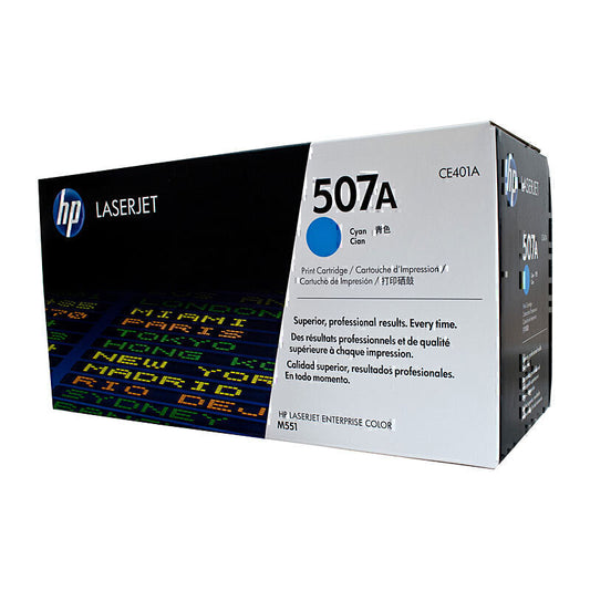 HP #507A Cyan Toner CE401A 6,000 pages - CE401A