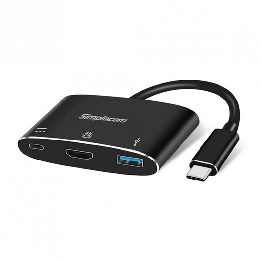 Simplecom DA310 USB 3.1 Type C to HDMI USB 3.0 Adapter with PD Charging (Support DP Alt Mode and Nintendo Switch) DA310
