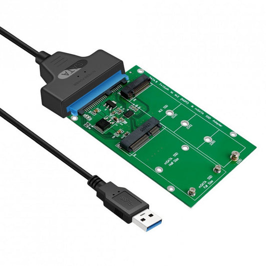 Simplecom SA221 USB 3.0 to mSATA + NGFF M.2 (B Key) SSD 2 in 1 Combo Adapter SA221