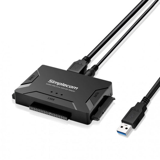 Simplecom SA492 USB 3.0 to 2.5', 3.5', 5.25' SATA IDE Adapter with Power Supply SA492