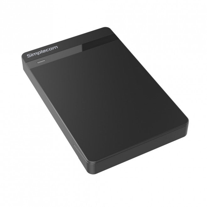 Simplecom SE203 Tool Free 2.5' SATA HDD SSD to USB 3.0 Hard Drive Enclosure - Black Enclosure Super Speed USB3.0 offer Transfer Rates Up To 5Gbps SE203-BLACK