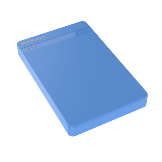 Simplecom SE203 Tool Free 2.5' SATA HDD SSD to USB 3.0 Hard Drive Enclosure - Blue Enclosure SE203-BLUE
