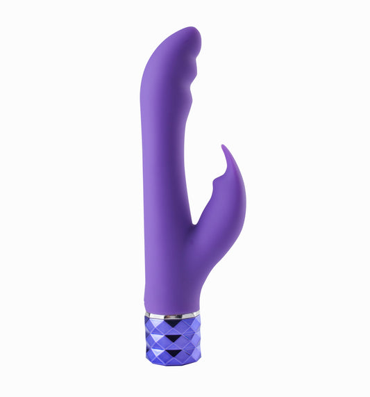 MAIA HAILEY Crystal Gems USB Rechargeable Silicone 10-Function G-Spot Vibrator Purple MA-MA1607L2
