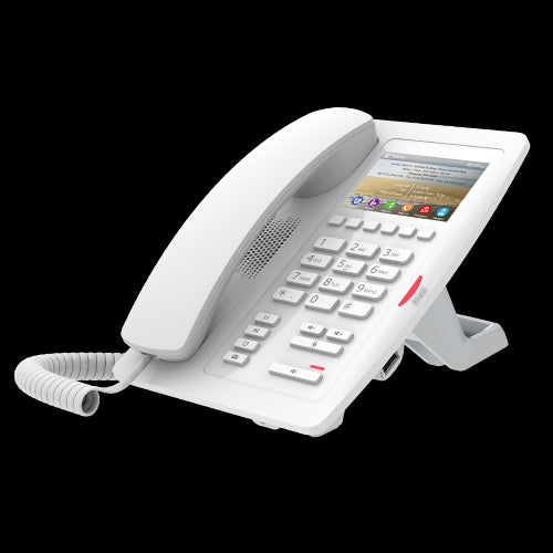 Fanvil H5 Hotel / Office Enterprise IP Phone - 3.5' Colour Screen, 1 Line, 6 x Programmable Buttons, Dual 10/100 NIC, POE, 2 Years Warranty- White  H5-W