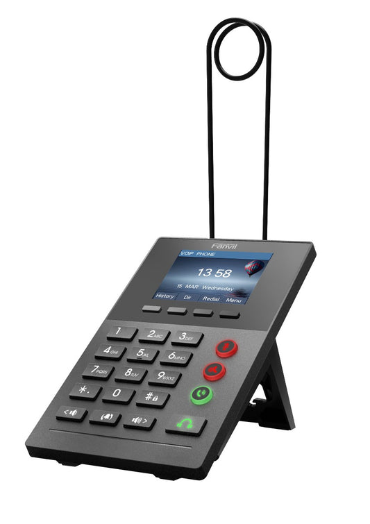 Fanvil X2P Call Center IP Phone - 2.4' Colour Screen, 2 Lines, No DSS Buttons, 2x RJ9 Headset Ports (1 For Monitoring), Dual 10/100 NIC X2P