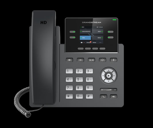 Grandstream GRP2612 4 Line IP Phone, 2 SIP Accounts, 320x240 Colour Screen, HD Audio, Includes PSU GRP2612