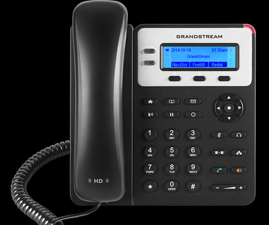 Grandstream GXP1620 2 Line Basic IP Phone, 2 SIP Accounts, 132x48 Backlit Graphical LCD Display, HD Audio GXP1620