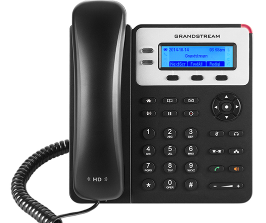 Grandstream GXP1625 2 Line IP Phone, 2 SIP Accounts, 132x48 Backlit Graphical LCD Display, HD Audio, Powerable Via PoE GXP1625