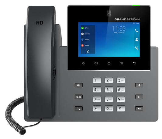 Grandstream GXV3450 16 Line Android IP Phone, 16 SIP Accounts, 1280 x 800 Colour Touch Screen, 2MB Camera, Built In Bluetooth+WiFi, Powerable Via POE GXV3450