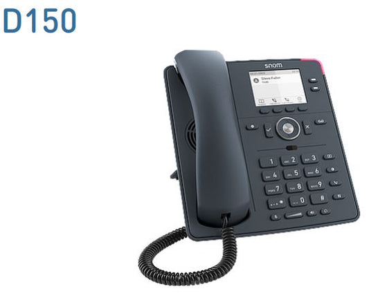 SNOM D150 Desk Telephone, PoE, HD Audio, Suitable For IP Desk Phone, Indoor& Wall Mounting,  00004652