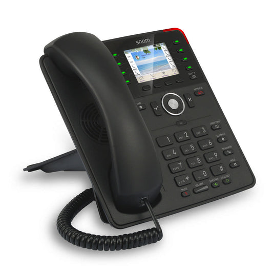 SNOM D735 SIP Desk Telephone, l 2.7 Inch TFT Display, 32 Self-Labeling Function Keys (8 Physical), Black D735