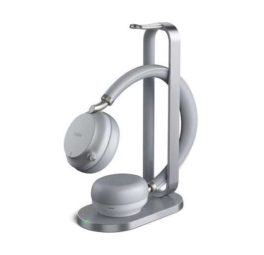 Yealink BH72 Bluetooth Wireless Stereo Headset, with Charging Stand, Grey, USB-A, Supports Wireless Charging, Rectractable Mic, 40 hours battery life BH72-UC-CH-GY