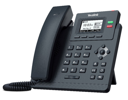 Yealink T31G 2 Line IP phone, 132x64 LCD, Dual Gigabit Ports, PoE. No Power Adapter included SIP-T31G