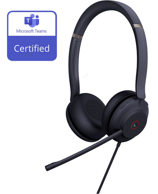 Yealink TEAMS-UH37-D Teams Certified USB Wired Headset, Stereo, USB-A 2.0, 35mm Speaker, Busylight, Leather Ear Cushion TEAMS-UH37-D