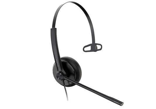 Yealink UH34 Mono UC USB Headset, Lightweight, All Day Wearing Comfort, Ear Wideband Noise Cancelling Microphone, Leather Ear Cushions, USB-A UH34-M-UC