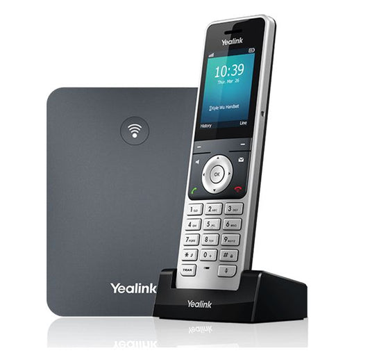Yealink W76P High-Performance IP DECT Solution including W56H Handset and W70B Base Station, Up to 20 simultaneous calls, Flexible Noise Reduction W76P