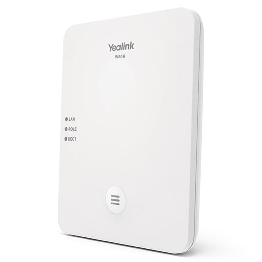 Yealink W80B Wireless DECT IP Multi-Cell System Solution, Up to 100 parallel calls, Up to 100 handsets, Up to 100 SIP accounts, Support PoE & IPv6I W80B