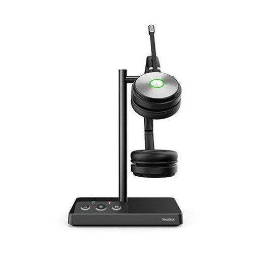 Yealink TEAMS WH62 Dual DECT Wireless Headset, Busylight On Headset, Leather Ear Cushions, Acoustic Shield Technology, Built-in Ringer TEAMS-WH62-D