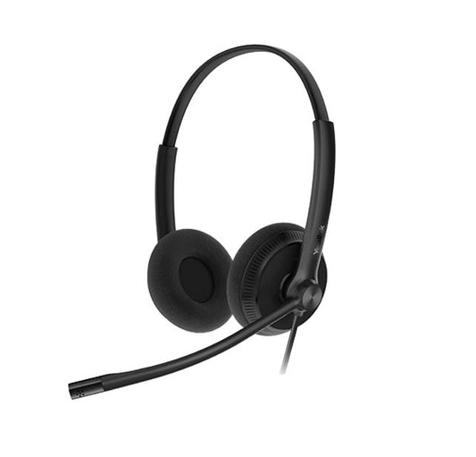 Yealink YHS34 Lite Dual Wideband Noise-Canceling Headset, Binaural Ear, RJ9, QD Cord, Foamy Ear Cushion, Hearing Protection YHS34L-D
