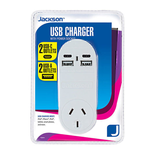 Jackson 1 Way 4 USB Charger  - PT4USB3C