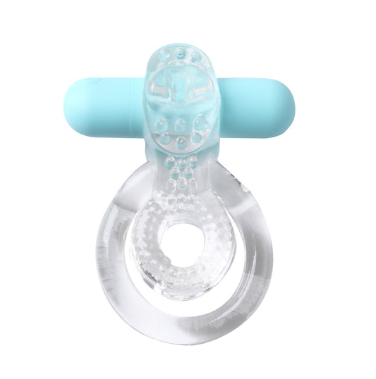 MAIA JAYDEN USB Rechargeable Vibrating Erection Enhancer Ring CLEAR MA-MA1720CLR