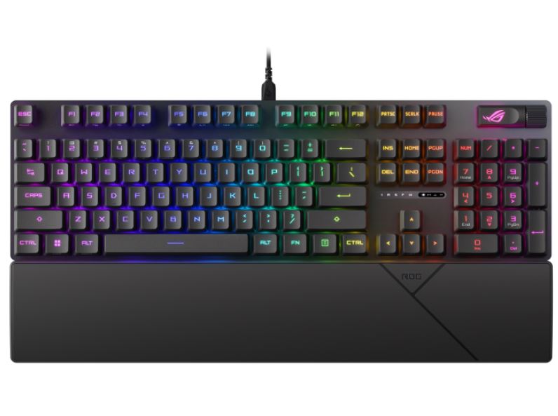 ASUS ROG STRIX SCOPE II RX Red Switch Optical Gaming Keyboard, IP57 Waterproof Protection, Streaming Hotkeys, Multi-function Controls ROG STRIX SCOPE II RX Red Switch
