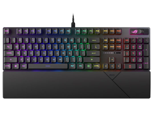 ASUS ROG STRIX SCOPE II RX Red Switch Optical Gaming Keyboard, IP57 Waterproof Protection, Streaming Hotkeys, Multi-function Controls ROG STRIX SCOPE II RX Red Switch