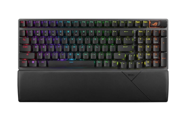 ASUS ROG STRIX SCOPE II 96 WL Storm Switch NX Wireless Gaming Mechanical Keyboard, Tri-mode Connection, Streamer Hotkeys, PBT Keycaps, Clicky  ROG STRIX SCOPE II 96 WL_Storm Switch