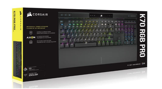 CORSAIR K70 RGB PRO Mechanical Gaming Keyboard, Backlit RGB LED, CHERRY MX Brown, Black, Black PBT Keycaps, Professional Gaming CH-9109412-NA