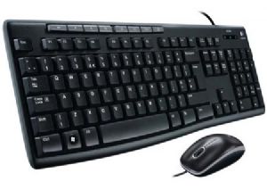 Logitech MK200 USB Media Keyboard and Mouse Combo - 1000dpi USB Full-size Keyboard, Thin profile, play/pause, volume, the Internet, e-mail 920-002693