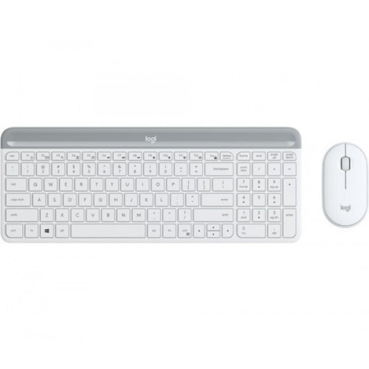 Logitech MK470 Slim Wireless Keyboard Mouse Combo Nano Receiver 1 Yr Warranty -White 920-009183