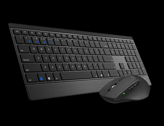 RAPOO 9500M Bluetooth & 2.4G Wireless Keyboard Mouse Combo Black- Multi-Device connection - Adjustable1600DPI 4.5mm Ultra-Slim. 12 Months Battery Life 9500M