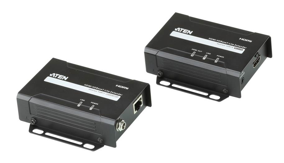 Aten HDMI HDBaseT-Lite Extender, supports 1080p @ 70m and 4096 x 2160 @ 30 HZ (4:4:4) @ 40m over Cat 6A VE801-AT-U