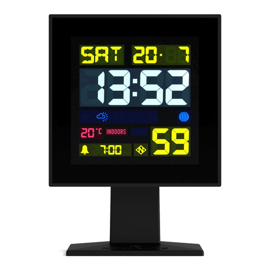 Newgate Monolith Lcd Alarm Clock Black NGLCD/MONO1