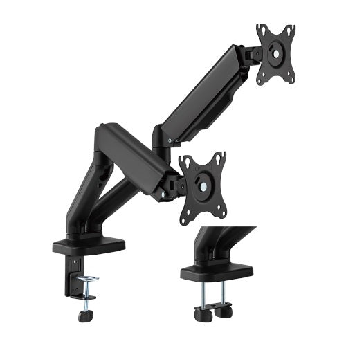 Brateck Cost-Effective Spring-Assisted Dual Monitor Arm Fit Most 17'-32' Monitor Up to 9KG VESA 75x75,100x100(Black) LDT46-C024E