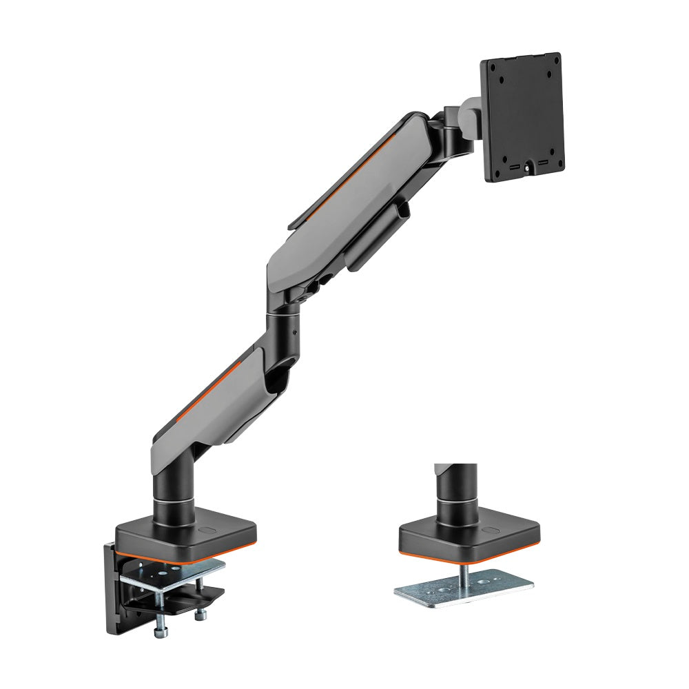 Brateck Single Heavy-Duty Gaming Monitor Arm Fit Most 17'-49' Monitor Up to 20KG VESA 75x75,100x100 LDT61-C012-BG