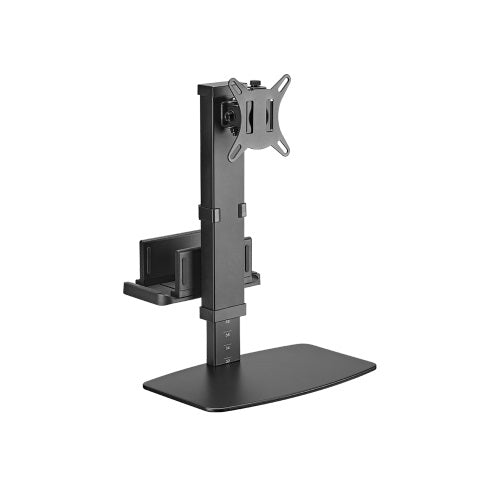 Brateck Vertical Lift Monitor Stand With Thin Client CPU Mount Fit Most 17'-32' Monitor Up to 8KG VESA 75x75,100x100(Black) LDT67-T01MP-B