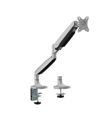 Brateck LDT82-C012E SINGLE SCREEN HEAVY-DUTY MECHANICAL SPRING MONITOR ARM For most 17'~45' Monitors, Matte Sliver (New) LDT82-C012E-SIL