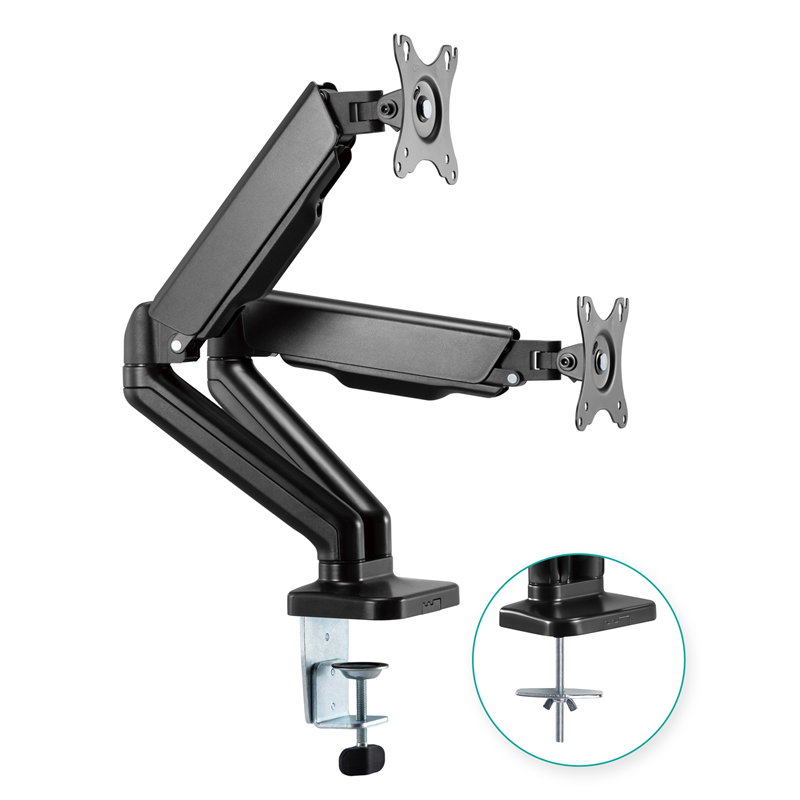 mbeat activiva ErgoLife Dual Monitor Screen Steel Gas Spring Monitor Arm Built-in Spring Tension Cable Management Net Weight	4kg ACA-MMA-DGC01K